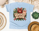 Ornament Season graphic tee in Chambray Comfort Colors 1717