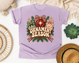 Ornament Season graphic tee in Orchid Comfort Colors 1717