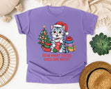 How Many Socks Does One Need Cat graphic tee in Violet Comfort Colors 1717