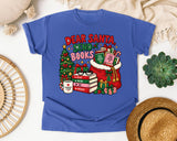 Dear Santa Send Books graphic tee in Flo Blue Comfort Colors 1717