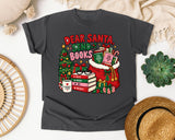 Dear Santa Send Books graphic tee in Pepper Comfort Colors 1717