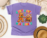 OMG You Guys We're Cooked Gingerbread graphic tee in Violet Comfort Colors 1717