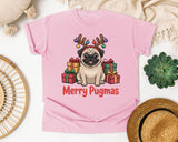 Merry Pugmas graphic tee in Blossom Comfort Colors 1717