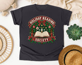 Holiday Reading Society graphic tee in Graphite Comfort Colors 1717