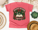 Holiday Reading Society graphic tee in Watermelon Comfort Colors 1717