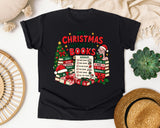 My Christmas Wishlist Books graphic tee in Black Comfort Colors 1717