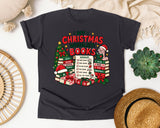My Christmas Wishlist Books graphic tee in Graphite Comfort Colors 1717