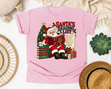 Santa's Reading List graphic tee in Blossom Comfort Colors 1717