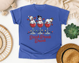 Drink Drank Drunk Snowmen graphic tee in Flo Blue Comfort Colors 1717