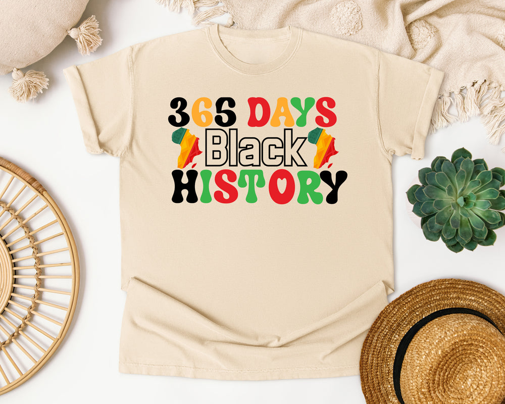 365 Days Black History graphic tee in Ivory Comfort Colors 1717