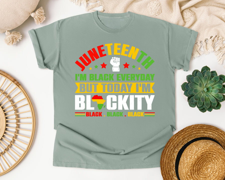 Juneteenth I'm Black Everyday graphic tee in Bay Comfort Colors 1717