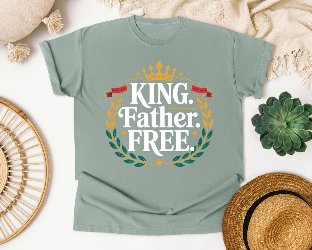King Father Free graphic tee in Bay Comfort Colors 1717