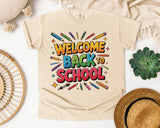 Welcome Back to School Pencils Graphic Tee on Comfort Colors 1717 Ivory garment-dyed t-shirt