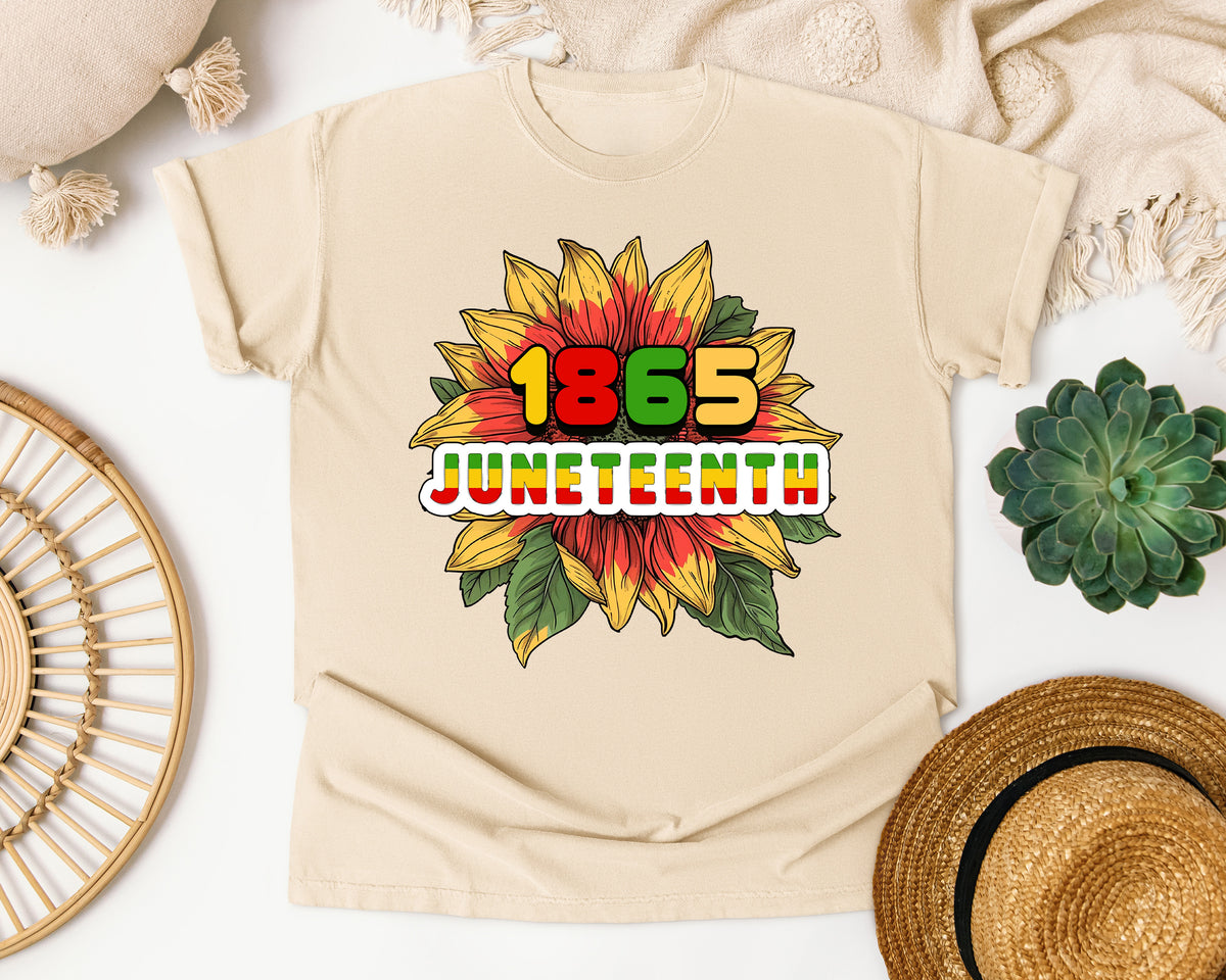 Juneteenth 1865 Sunflower Comfort Colors Shirt