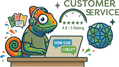 Otto wearing a headset — customer service